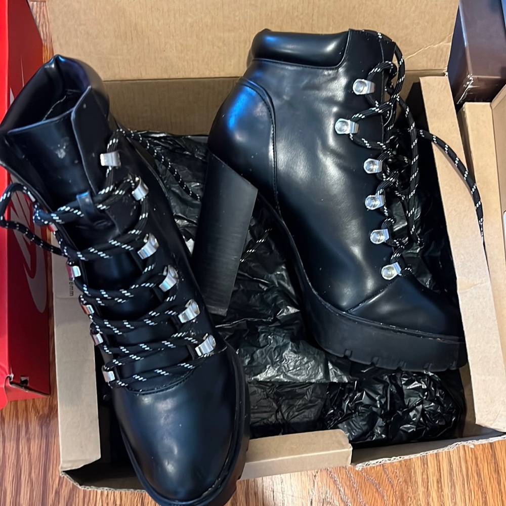 Lace up hiker booties